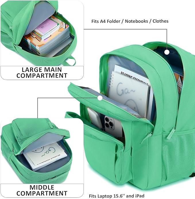 abshoo Classical Basic Travel Backpack For School Water Resistant Bookbag | For School, For School