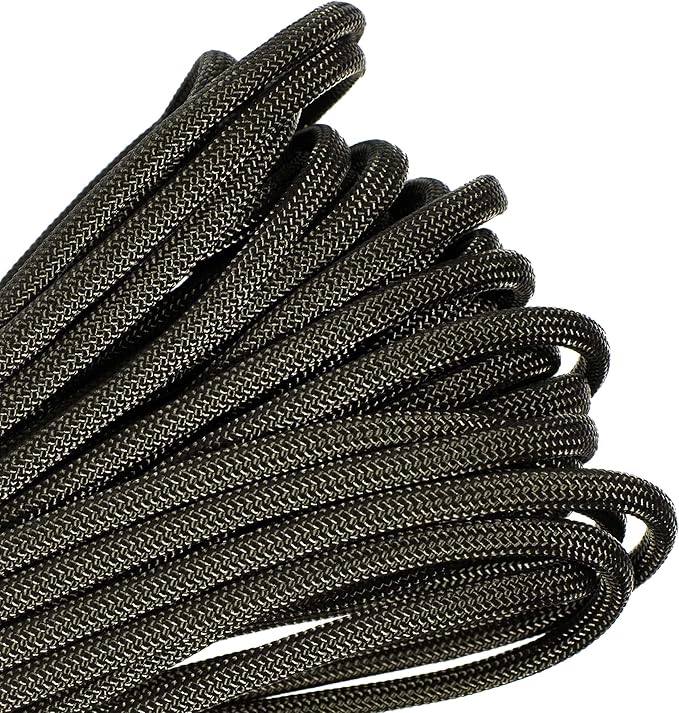 Paracord Planet Solid Color 550lb Paracord – 7 Strand Type III Nylon Cord for Indoor and Outdoor Tasks – Foliage Green (25 ft)