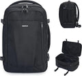 ECOHUB Travel Backpack 18x14x8 Spirit Airlines Personal Item Bag Carry On Backpack 13 Pockets Work Casual Daypack for Men Women Airline Approved Water Resistant Gym Backpack with Charging Port, Black