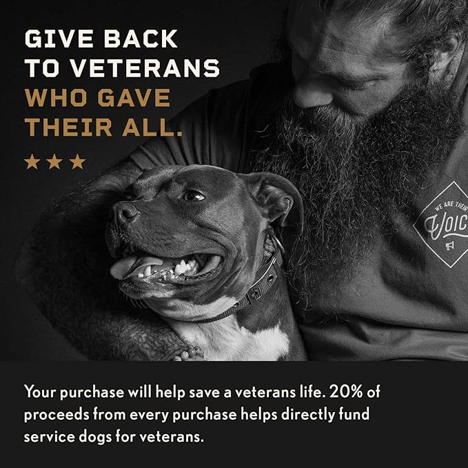 Hero Company Never Forgotten Paracord Bracelet - Tactical Survival Bracelet for Men with Bronze USA Flag - Helps Pair Military Veterans with a Companion Dog