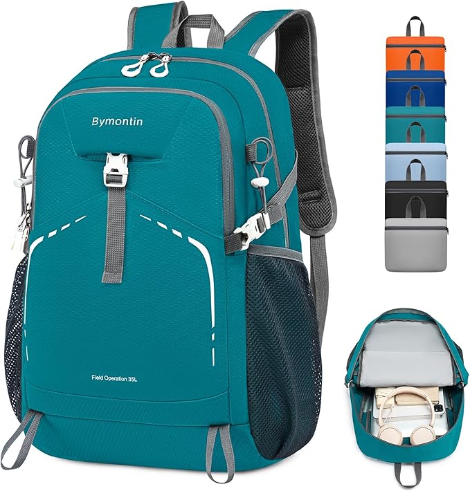 45L Lightweight Packable Backpack – Durable Foldable Daypack for Travel, Hiking, and Gym (Green)