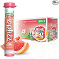 Zipfizz Daily Energy Drink Powder, Pink Grapefruit, 20 Pack | 3-in-1 Sustained Energy, Rapid Hydration, and Essential Vitamins | Sugar-Free | Electrolyte Powder | Contains Vitamin B-12 & Antioxidants