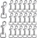 Swivel Snap Hooks, Lucky Goddness 20pcs Metal Heavy Duty Square Eye Clasp Buckle Trigger Clip Multipurpose- Best for Spring Pet Buckle, Key Chain for Linking Dog Leash Collar, Handmade Crafts Project