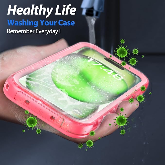 SPORTLINK for iPhone 15 Plus Case - IP68 Waterproof Military Protective Full Body Heavy Duty Shockproof 360 Sealed Dustproof with Camera Screen Protector Cover for i Phone 15 Plus 6.7" Pink