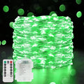 suddus Green Christmas Lights, 33ft 100 LED String Lights with Remote, Green Fairy Lights Battery Operated for Christmas, St Patricks Day, Bedroom, Wreath, Patio, Backyard, Garde, Party Decorations