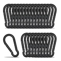Small Carabiner Clip Hook, 1.97 inch 25 pcs Black Heavy Duty Spring Snap Hook Key Chain, Carabiners Clips for Outdoor Camping, Swing Set, Hammock, Hiking Travel, Fishing, Quick Link Keychain