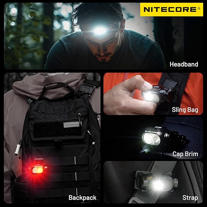 Nitecore HA11 240 Lumen Ultra Lightweight AA Headlamp Dual Beam Headlight Tag (Normal Headband)