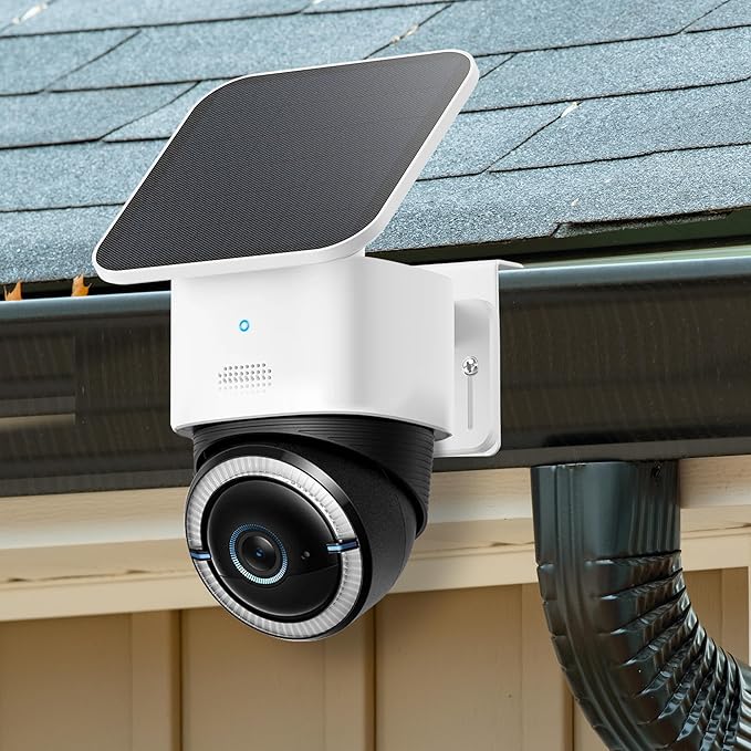 Gutter Mount Bracket for Eufy Security SoloCam S340/E30/E42 and 4G LTE Cam S33, Stainless Steel Gutter Mount for Solar Security Camera, No-Drill Installation-1 Pack