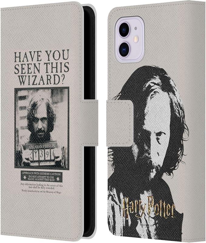 Head Case Designs Officially Licensed Harry Potter Sirius Black Poster Prisoner of Azkaban II Leather Wallet Case Compatible with Apple iPhone 11