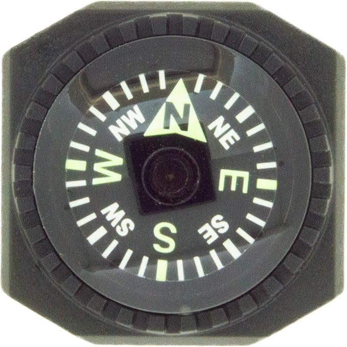 Sun Company Slip-On Wrist Compass - Easy-to-Read Compass for Watch Band or Paracord Survival Bracelet