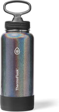 ThermoFlask 32 oz Double Wall Vacuum Insulated Stainless Steel Water Bottle with Straw Lid, Iron Night