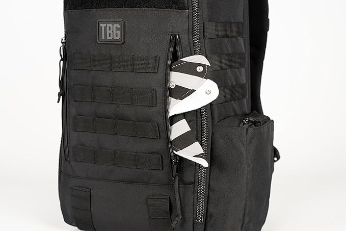 Tactical Baby Gear Daypack Tactical Diaper Bag Backpack for Dads - MOLLE compatible, Built-in Changing Mat, Stroller Straps (Black 4th Gen)