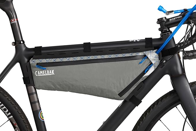 CamelBak M.U.L.E. Bikepacking Waterproof Triangle Frame Pack - Includes 2L Quickstow Hydration Reservoir Bladder, Large