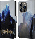 Head Case Designs Officially Licensed Harry Potter Dementor Prisoner of Azkaban II Leather Wallet Case Compatible with Apple iPhone 14 Pro