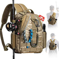 Piscifun Fishing Backpack with Rod Holder, Lightweight Sling Bag Storge Gear and Equipment