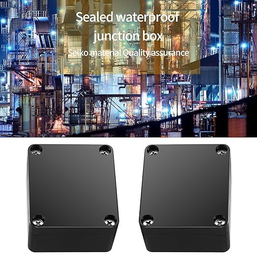 Project Box, 4 Pcs Electrical Junction Box, IP65 Waterproof Electrical Project Case, ABS Plastic Dustproof Outdoor Electrical Boxes, Electronic Junction Box Power Enclosure, 2.5x2.3x1.4 inch (A)