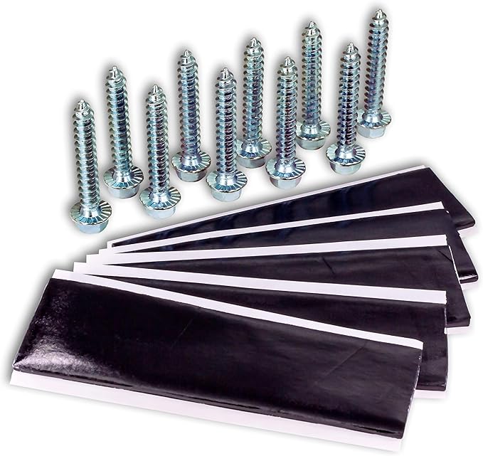 SatelliteSale Universal Roof Patch Kit 10x Zinc Plated Lag Bolts and 5X Mastic Pitch Pads