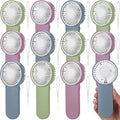 Sumind 12 Pcs Small Personal Portable Fan Mini Handheld Bulk 1 Speed Electric Cute Battery Powered for Neck Lash Makeup Women Men Travel Camping Indoor Outdoor Summer (Morandi Colors)