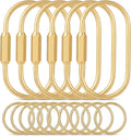 Tiezzi 6 Pack Gold Carabiner Key Ring Clip,Premium Brass Screw Locking Keychain Holder for Backpacks,Cute Bag Charms for Handbags & Purses,Durable Key Chain Hooks Accessories for Women & Men