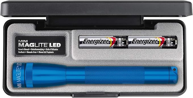 Maglite Mini LED 2-Cell AA Flashlight in Presentation Box, Blue