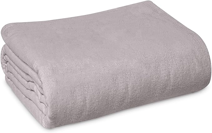 Linteum Textile Supply 100% Cotton Hospital Patient Bath Blanket, Bed Bath Sheet, Twin Blanket Lightweight Sheet Blankets 70x90 in, 1.75 lb. Taupe