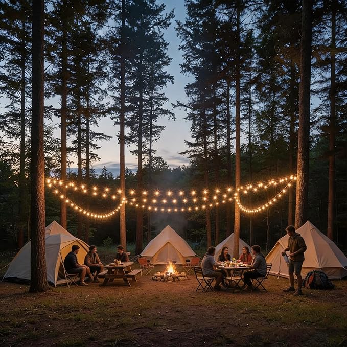 RTTY 200 FT Outdoor String Lights Patio Light for Outside, Waterproof G40 Shatterproof LED Bulbs, Dimmable Hanging Connectable Globe Lighting for Backyard, Cafe, Bistro, Market, Balcony, Porch, 2700K
