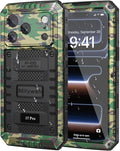 Mitywah Waterproof Case for iPhone 17 Pro, Rugged Metal Case with Built-in Screen Protector, Heavy Duty Full Body Shockproof Protective Cover 6.3 inch, Camouflage