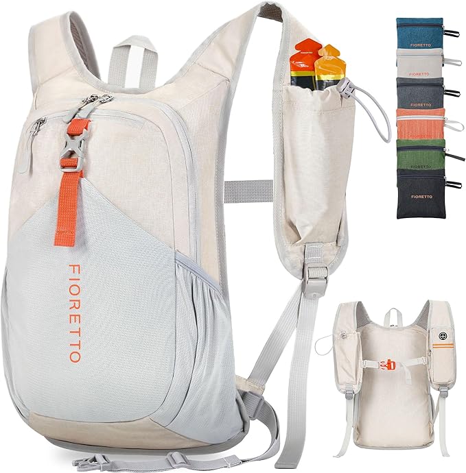 FIORETTO 20L Hiking Backpack for Women Men Mini Packable Backpack Lightweight Small Daypack for Camping Travel Outdoor, Beige