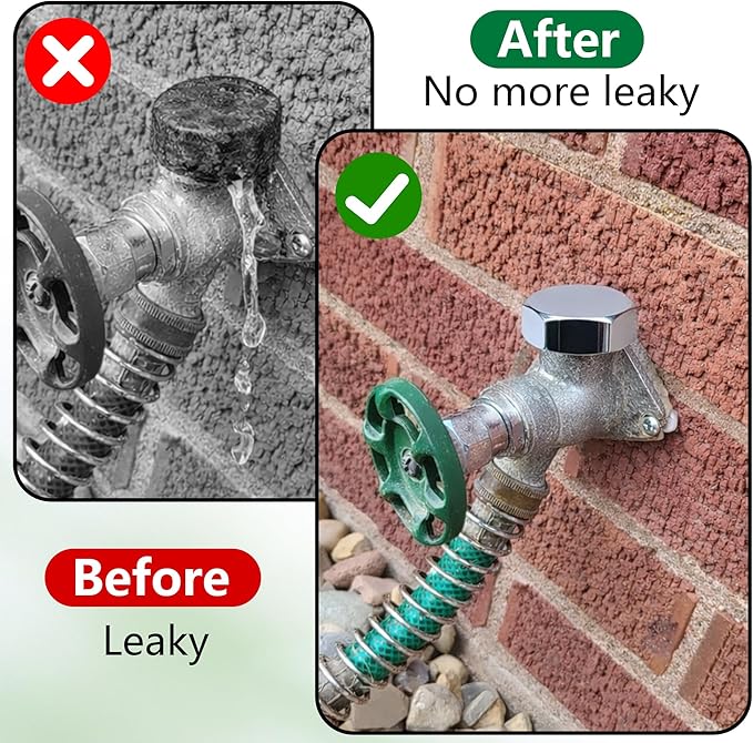 4 Pack Vacuum Breakers Outside Faucet, Stainless Steel Vacuum Breaker Repair Kit Vac-Vbk-X1B, Vacuum Breaker Replacement for Traditional Anti Siphon Frost Free Sillcock Valves