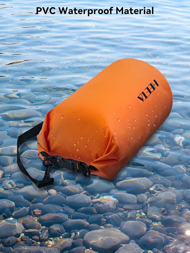 HEETA Waterproof Dry Bag for Women Men, 5L/10L/20L/30L/40L Roll Top Lightweight Dry Storage Bag Backpack with Emergency Whistle for Travel, Kayaking, Boating, Camping, Beach, Cruise Ship Essentials