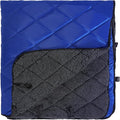 REDCAMP Large Outdoor Camping Blanket with Sherpa Lining, Waterproof and Windproof Cold Weather Blanket for Camping Stadium, Machine Washable 79"x 79" Blue