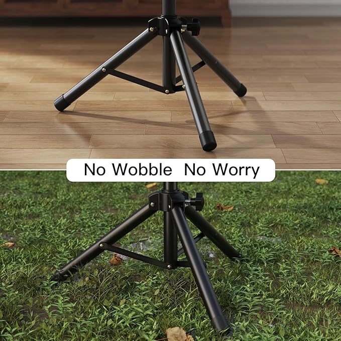 AMADA HOMEFURNISHING Height Adjustable Projector Tripod Stand for 26 to 51 inch, Foldable Laptop Tripod Stand, Portable Outdoor Projector Stand for Laptop, Projector, DJ, or Sheet Music-AMPS02