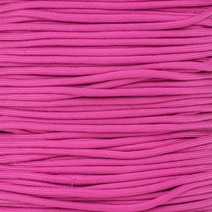 Paracord Planet Solid Color 550lb Paracord – 7 Strand Type III Nylon Cord for Indoor and Outdoor Tasks – Fuchsia (25 ft)