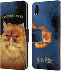 Head Case Designs Officially Licensed Harry Potter Crookshanks Prisoner of Azkaban II Leather Wallet Case Compatible with Apple iPhone XR