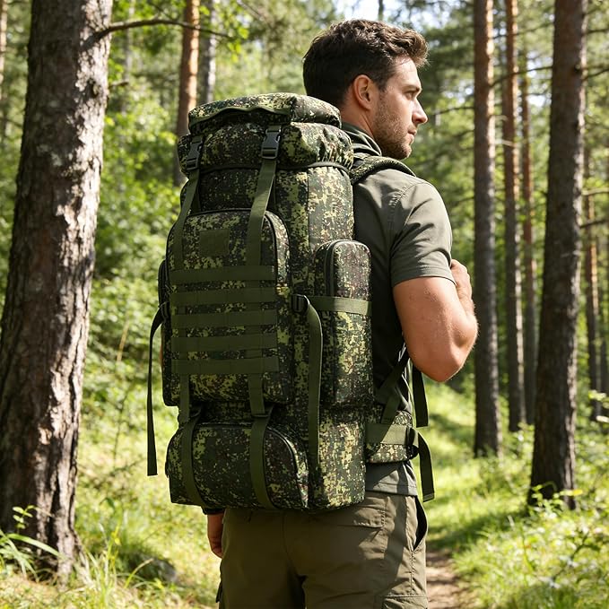 Hiking Backpack for Men 70L/100L Camping Backpack Military Rucksack Molle 3 Days Assault Pack for Climbing | Camping Backpack, 3 Days Assault Pack, for Climbing