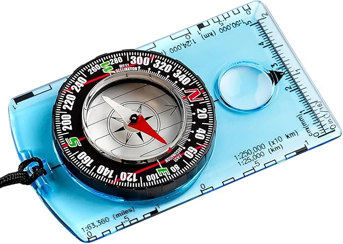 Trekker's Compass Crew Orienteering Compass, Pack of 2, Magnetic Navigation Set for Hiking, Camping, Backpacking, Scout Activities