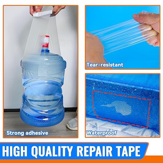 YINTTIAN 3.15" x 5' TPU Waterproof Tape for Repair Inflatables, Heavy Duty Patch Kit for Tent, Pool Float, RV Roof, Duct
