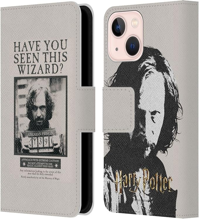 Head Case Designs Officially Licensed Harry Potter Sirius Black Poster Prisoner of Azkaban II Leather Wallet Case Compatible with Apple iPhone 13 Mini