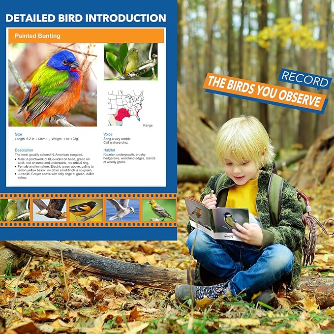 LET'S GO! Boy Toys Age 3-7 Kids Binoculars for Bird Watching|Hiking|Camping Toy for 3 4 5 6 7 Year Old Boy Girl Christmas Birthday Gifts Outdoor Travel Toys for Kid Boys Ages 3-6 Stocking Stuffers