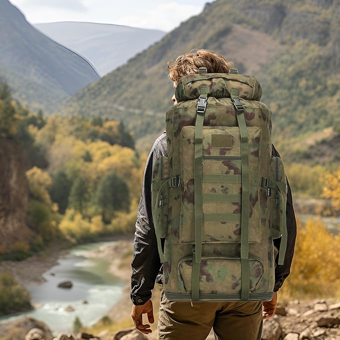 Hiking Backpack for Men 70L/100L Camping Backpack Military Rucksack Molle 3 Days Assault Pack for Climbing | Camping Backpack, 3 Days Assault Pack, for Climbing