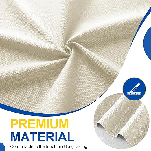 Fabric Repair Tape, Self Adhesive Canvas Repair Patch, Waterproof Outdoor Canvas Tape/Patch Kit for Sun Shades Clothing Tent Awnings Boat Cover Couches Beige&White 4x71 inch