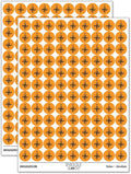 Compass Rose Nautical Star Navigation Map 200+ Round Stickers - Gloss Finish - 0.50" Size - Orange