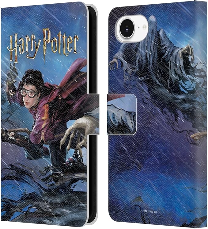 Head Case Designs Officially Licensed Harry Potter Quidditch 1 Prisoner of Azkaban II Leather Wallet Case Compatible with Apple iPhone 16e / iPhone 17e
