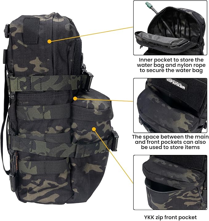 EXCELLENT ELITE SPANKER Tactical MOLLE Hydration Backpack Water Bladder Carrier Pack for Tactical Vest Backpack Plate Carrier