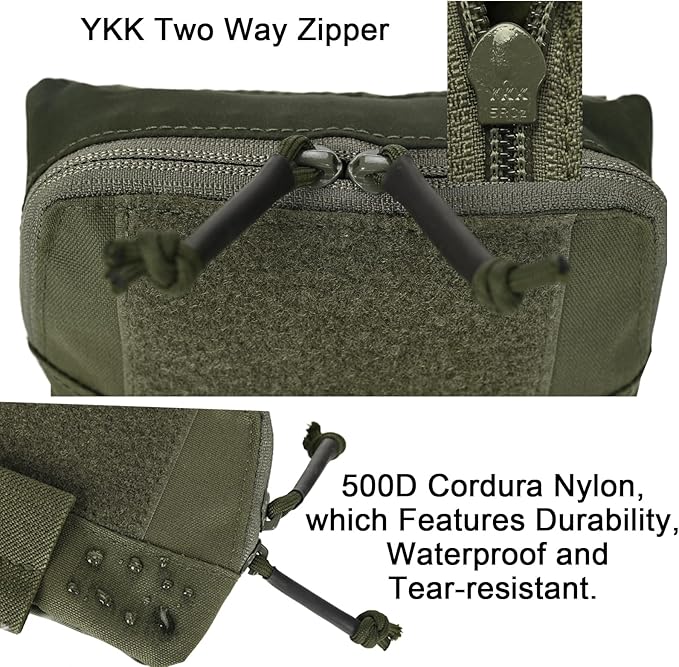 Tactical Molle Admin Pouch Chest Rig Small Molle Chest Pouch Utility MOLLE/Belt Pouch Tactical Vest Pouch Storage Organizer Panel for Tactical Vest 1.75'' Belt Molle Platform