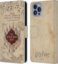 Head Case Designs Officially Licensed Harry Potter The Marauder's Map Prisoner of Azkaban II Leather Wallet Case Compatible with Apple iPhone 14