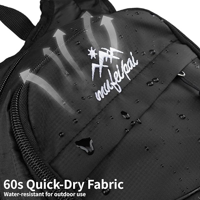 Hiking Backpack, 20L Hiking Backpack for Women & Men,Small Travel Daypack for Running, Cycling, Climbing, Camping, Biking (Black)