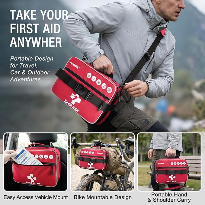 527 PCS Advanced First Aid Kit – 6-in-1 Modular Waterproof Well-Organized Emergency Kit for Home, Car, Travel, Camping, Boat & Outdoor