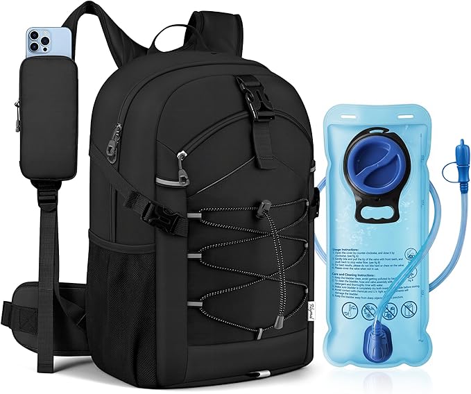 TILYMOL Hydration Hiking Backpack with 2L Water Bladder - Lightweight Waterproof Outdoor Camping Backpack/Water Backpack, Hiking Daypack with Hydration System for Hiking, Travel, Running, Biking