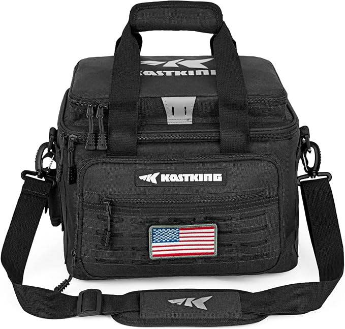 KastKing Fishing Tackle Bags - Saltwater & Freshwater Fishing Bags - Water Resistant, Padded Shoulder Strap - Gear Storage